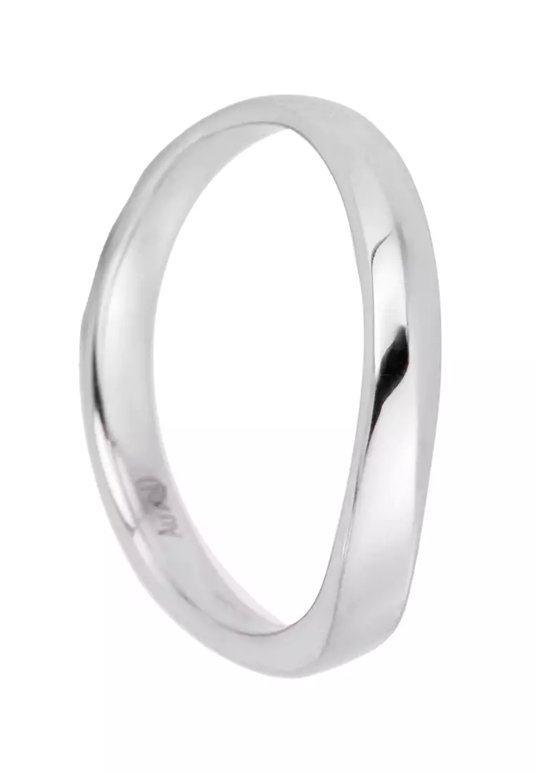 LITZ 18K 白金鑽石戒指 YF-YR7330-W