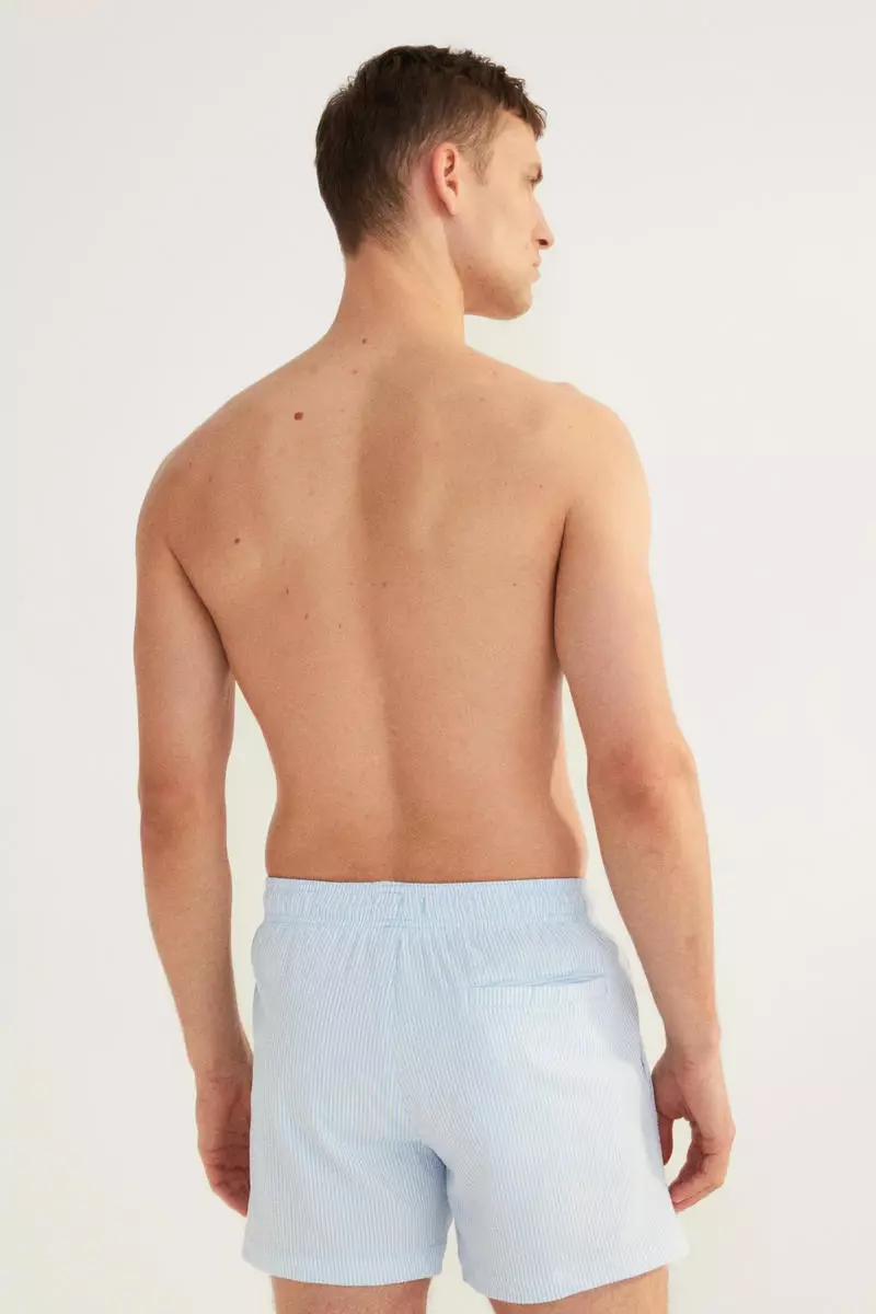 Seersucker swim shorts