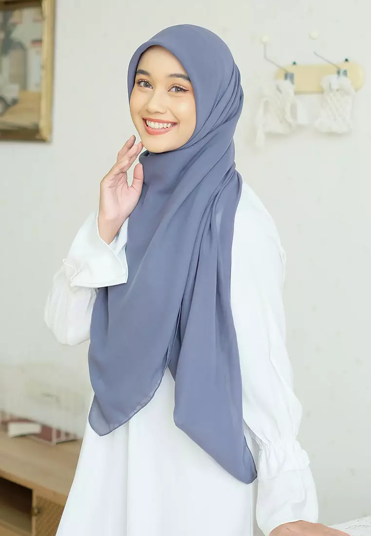 Mima Square Syari Blue Pansy