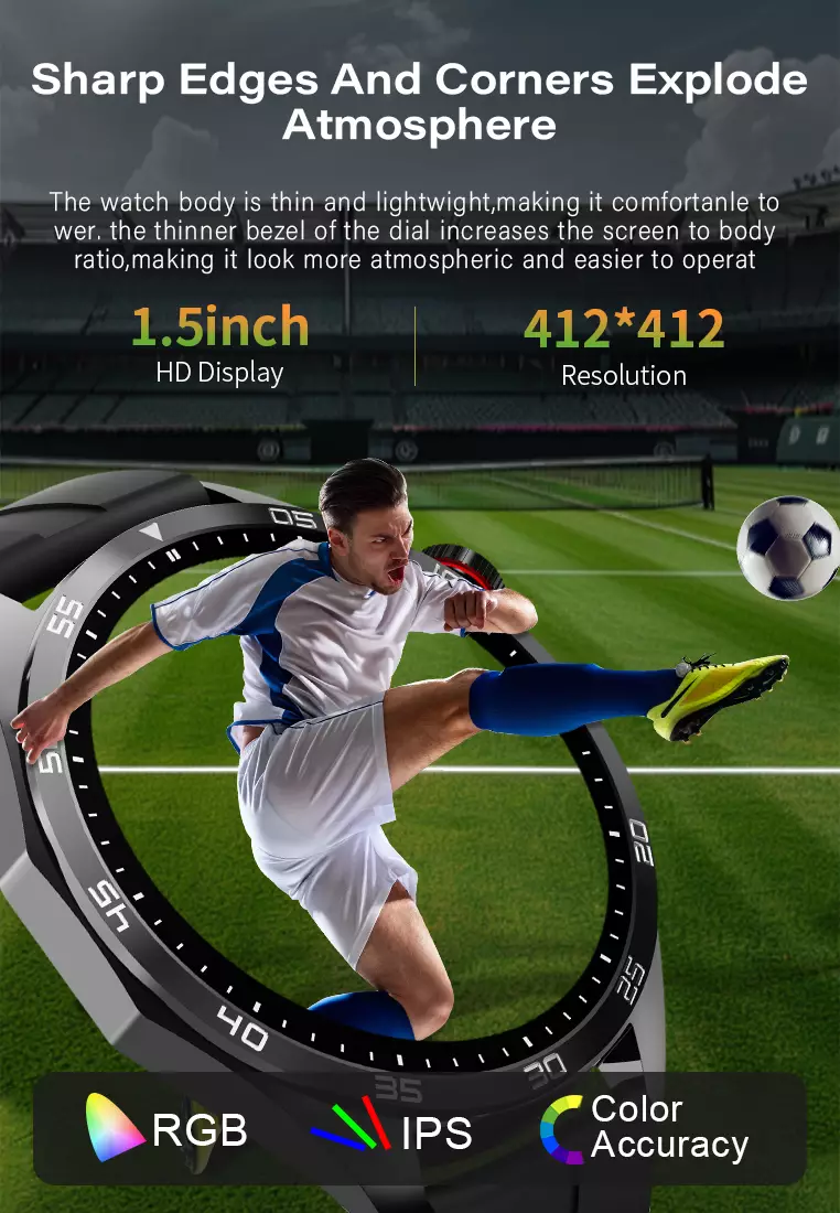 Smart Watch U19 Zinc Alloy Shell Strong Battery Life Health Management Jam Pintar AI Voice Assistant black