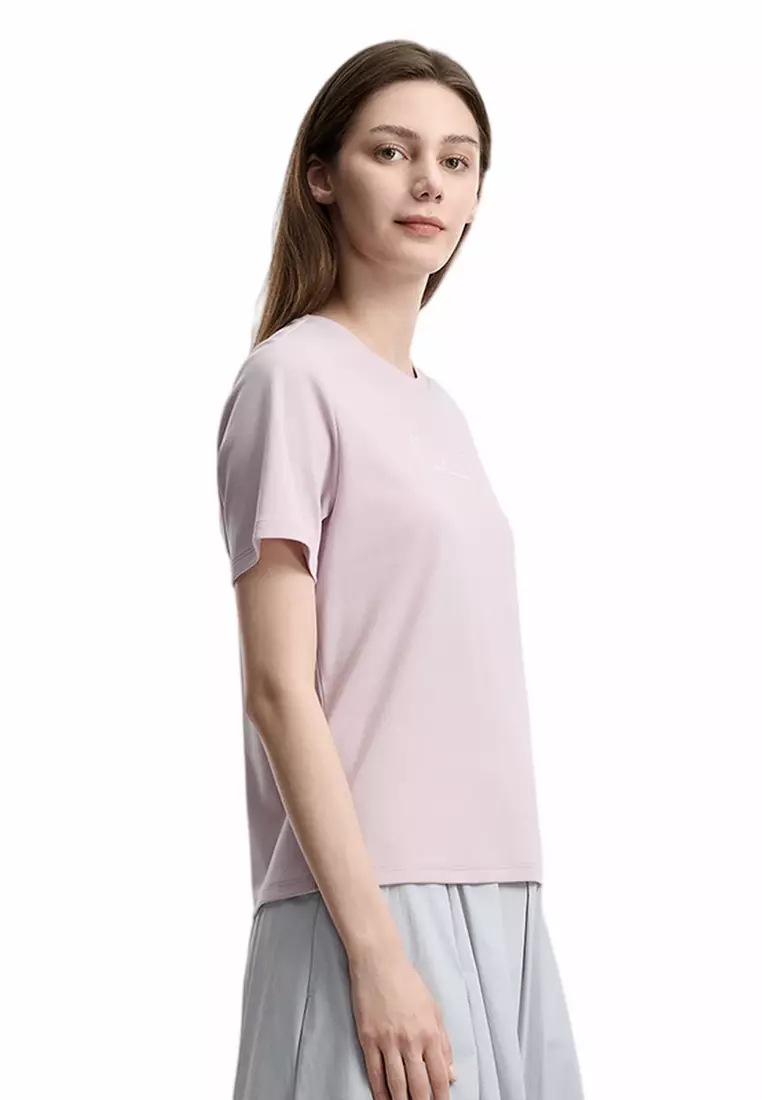 FILA CORE LIFESTYLE WHITE  Women Short Sleeves T-Shirt (Pink)