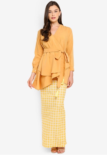 Willow Kurung from FLEURÉ in Yellow