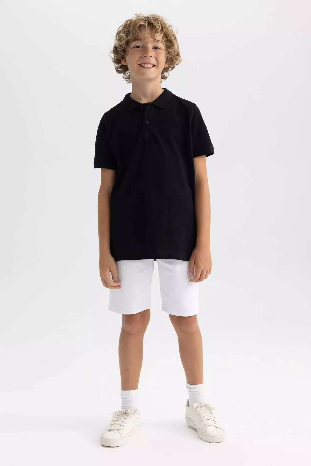 Boy's Pique Short Sleeve Basic Plain Polo T-Shirt B0668A8Ns