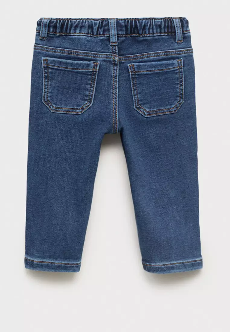 Straight Jeans With Drawstring