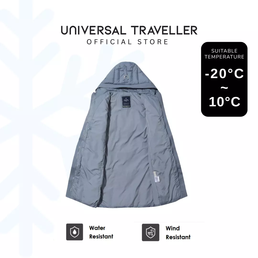 Universal Traveller BELTED CHEVRON QUILTED DOWN JACKET DJW24033