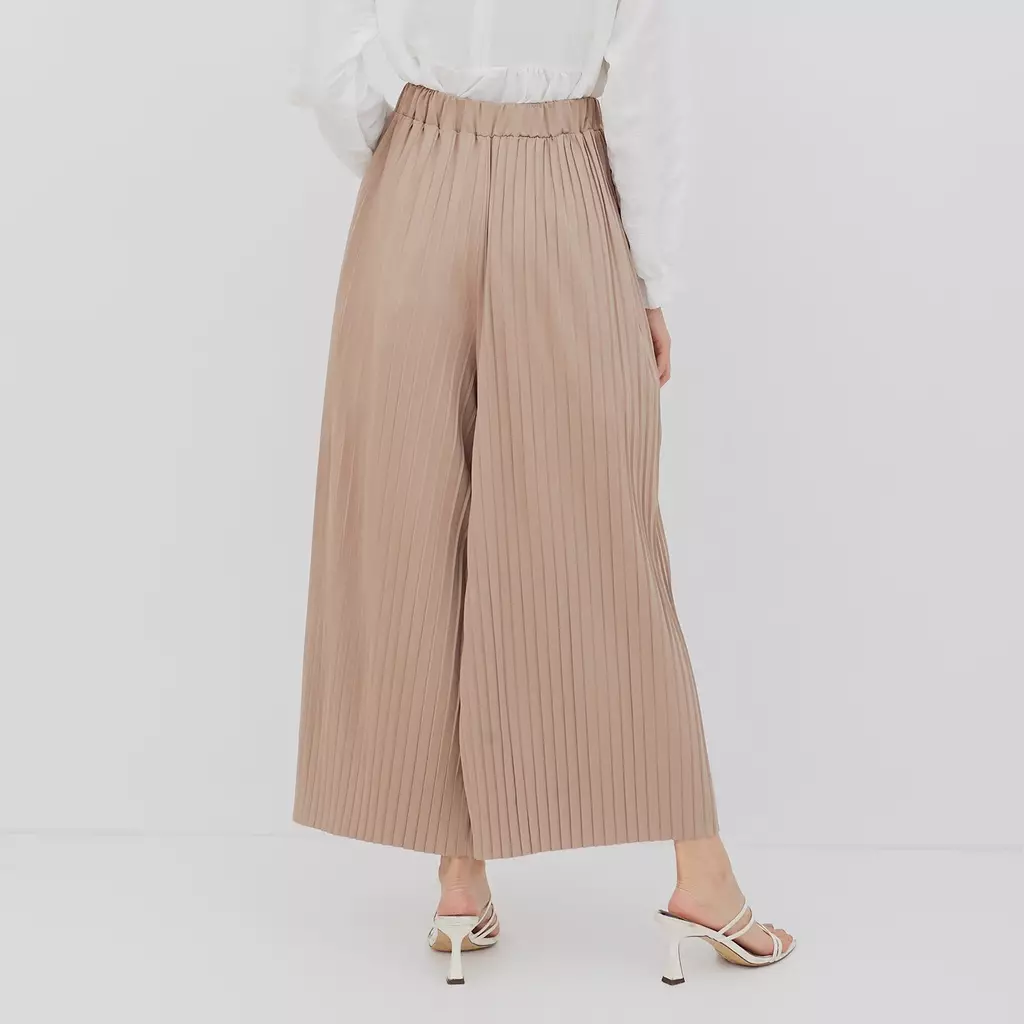 MAYONETTE Sunny Celana Panjang Plisket Kulot - Mocca