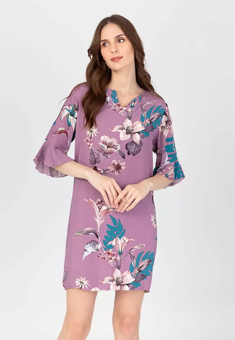 Silk shift clearance dresses with sleeves