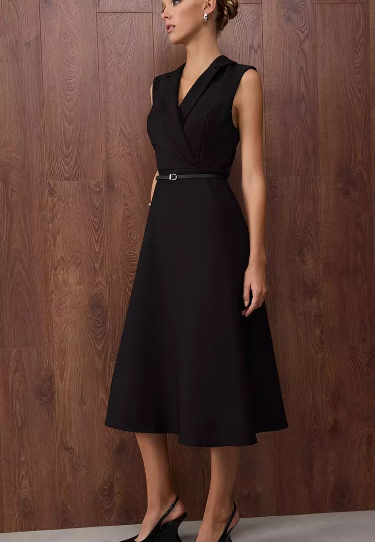 Belted Midi Dress