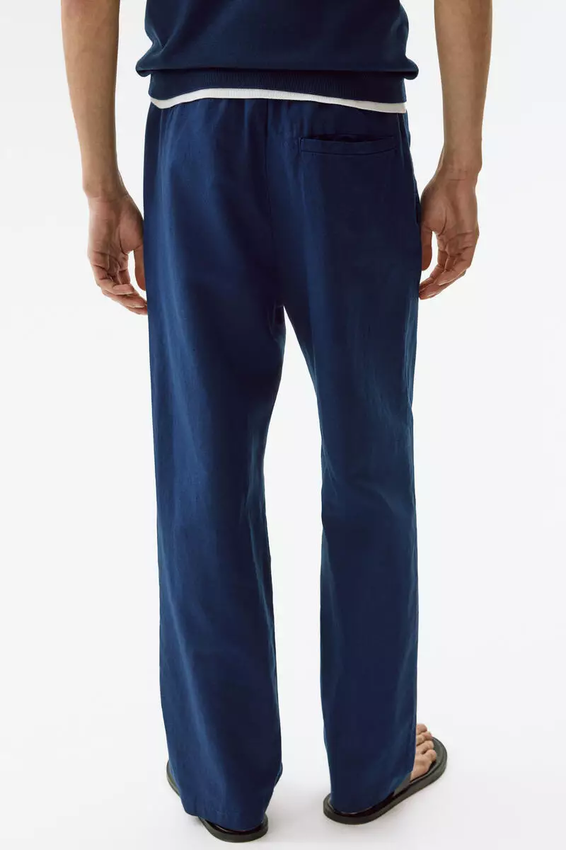 Regular Fit Linen-blend trousers