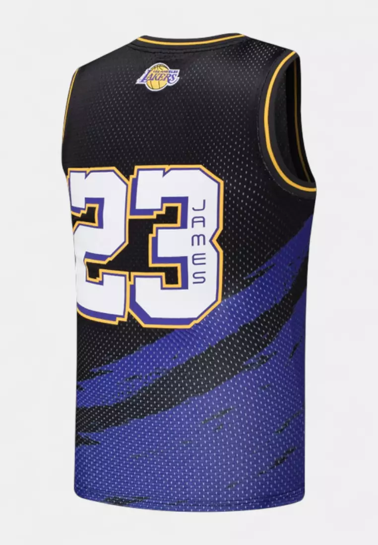 Los Angeles Lakers #23 Lebron James Basketball Jersey for Smear Collection