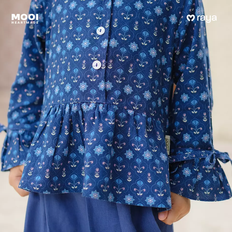 Mooi Setelan Anak Perempuan Raya Collection Hasya Tunic Set - White