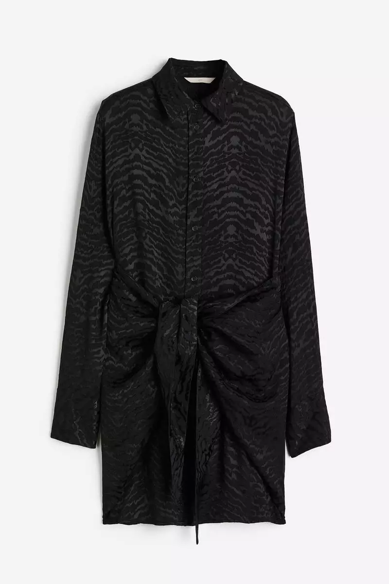 Tie-detail shirt dress