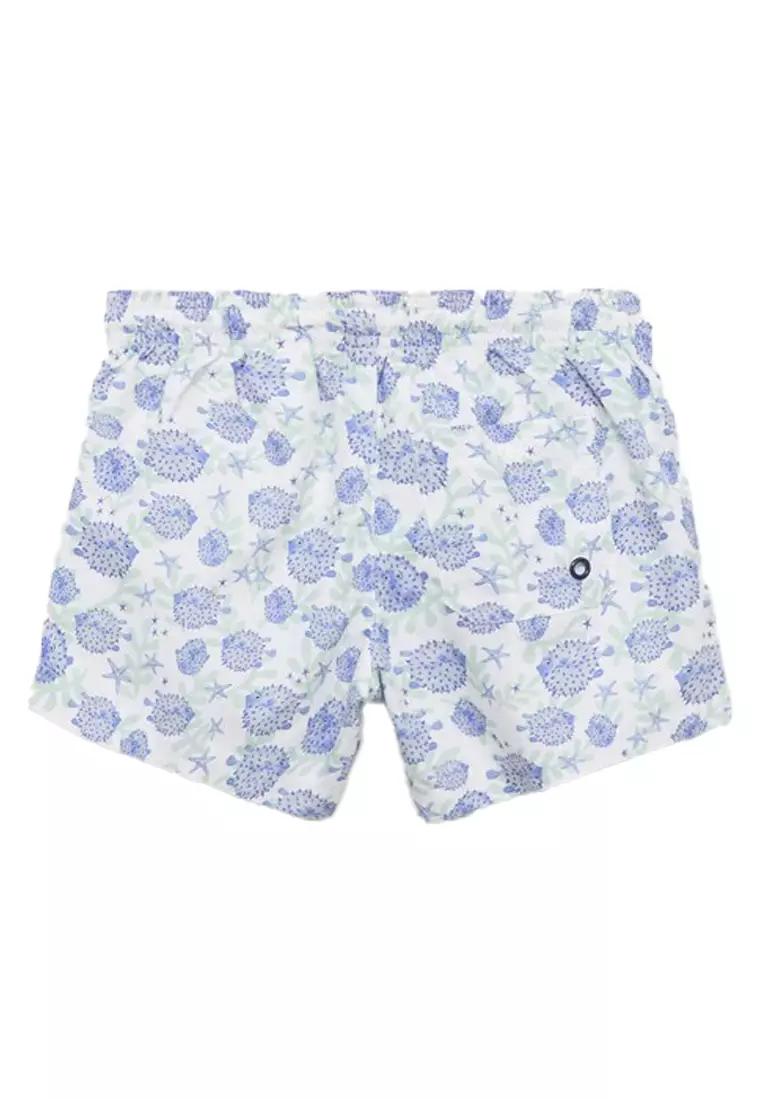Marine-Print Swim Shorts