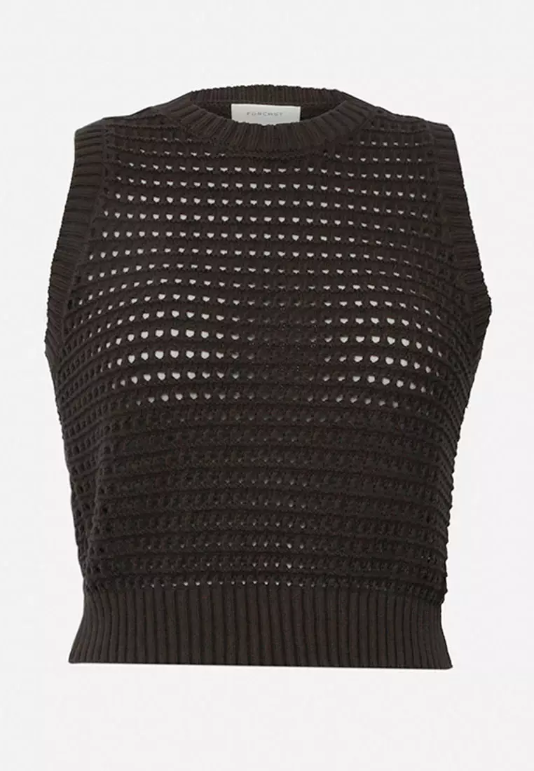 Buy FORCAST Quinta Open Knit Top 2026 Online | ZALORA
