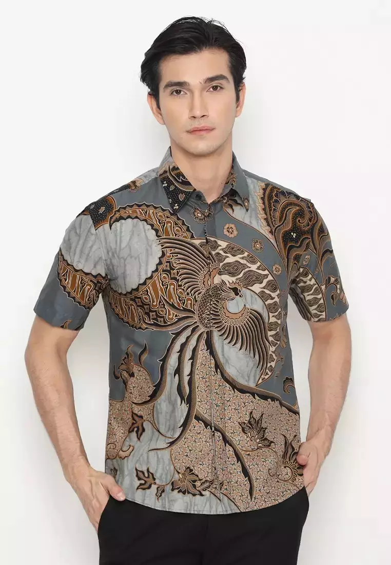 Hem Batik Miqdad Lengan Pendek Batik Tulis Slimfit