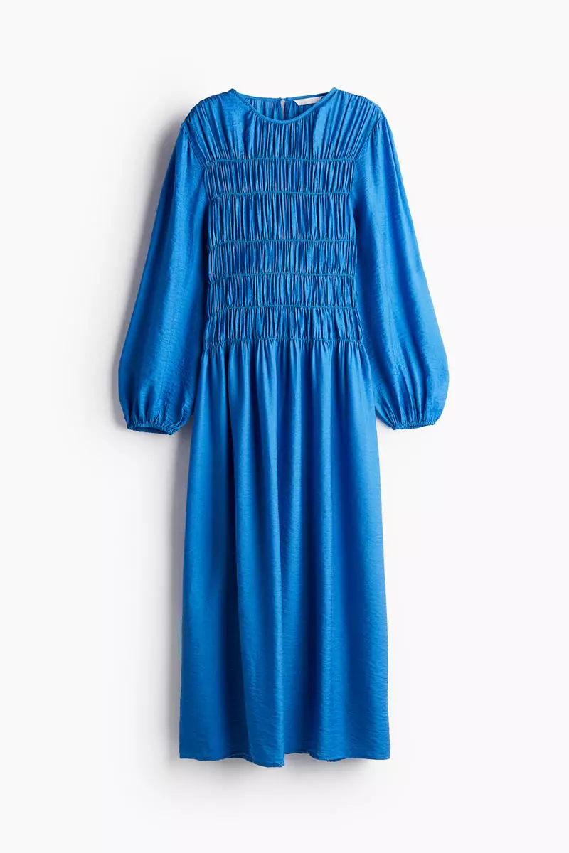 Smocked-bodice dress