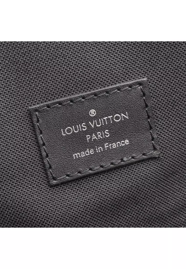 Pre-Loved Louis Vuitton Christopher MM monogram macassar Backpack rucksack PVC leather Brown black