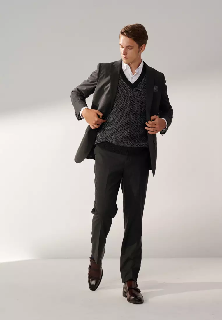 Charcoal Grey Classic Trousers