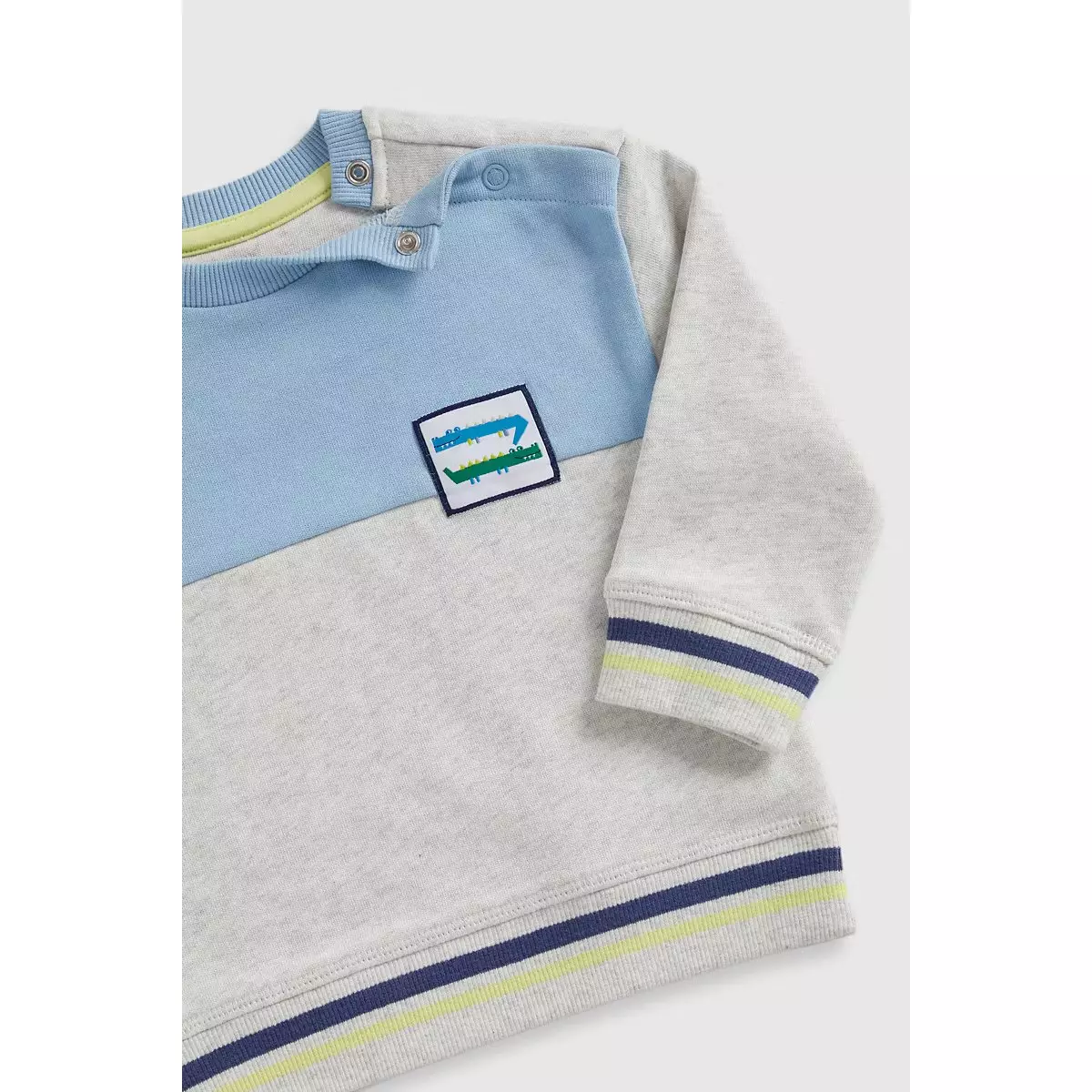 Mothercare Crocodile Sweat Top - Sweater Bayi Laki-laki (Abu-abu)