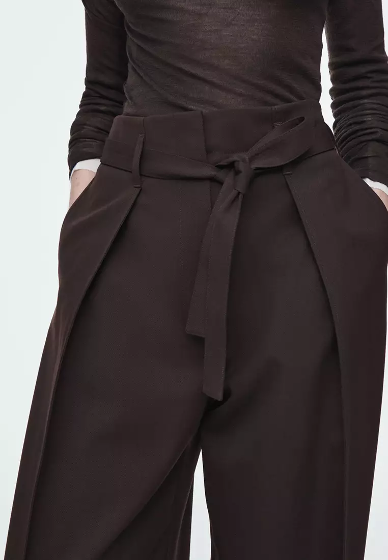 Turn-Up Wool-Blend Trousers