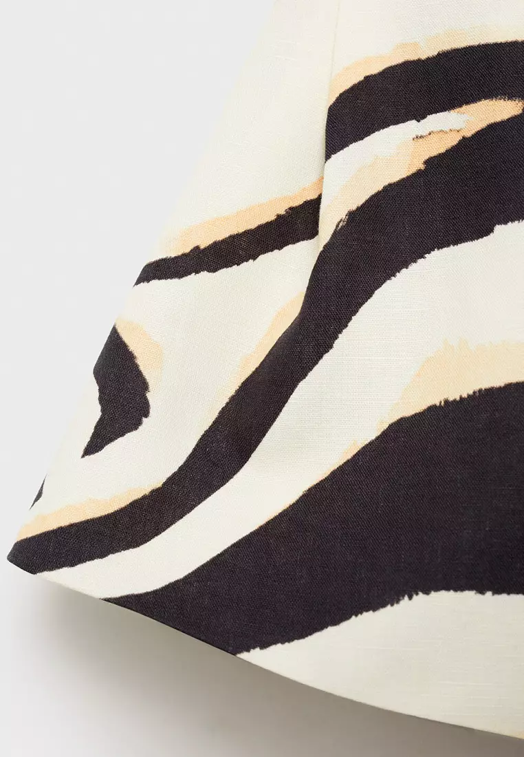 Zebra-Print Linen-Blend Waistcoat