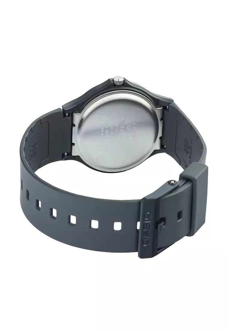 Casio MQ-24B-8B - Jam Tangan Analog Pria - Black Green Resin Band