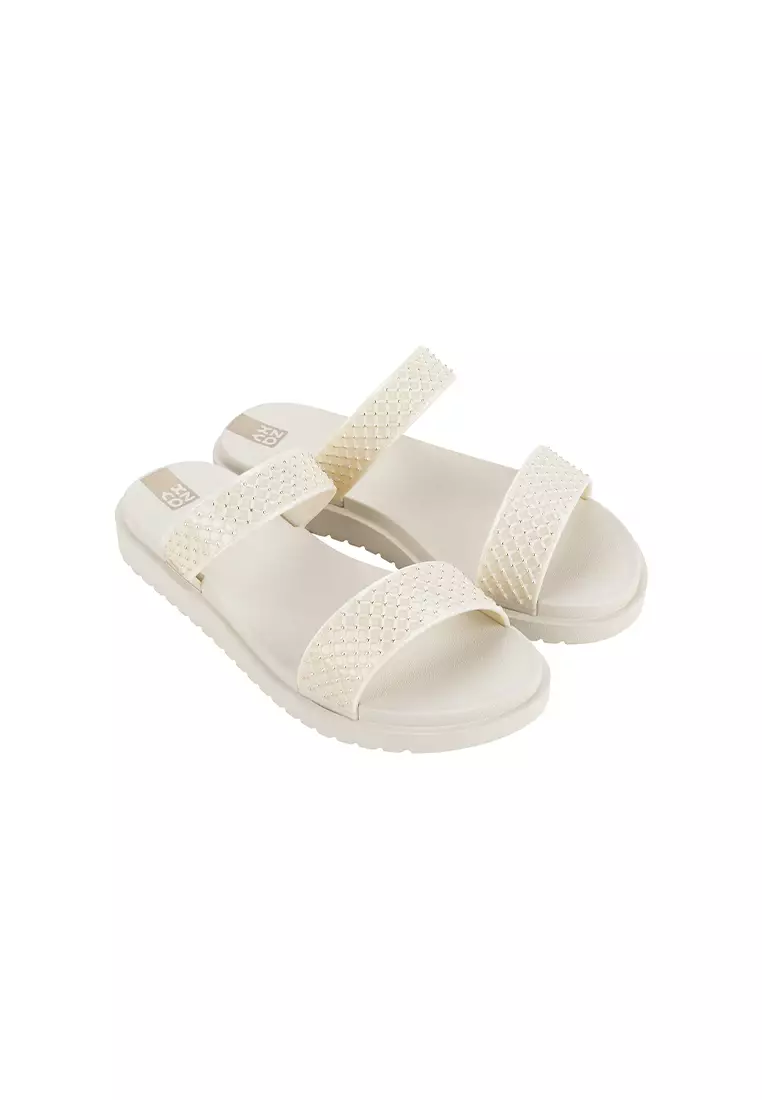 Discount on Zaxy  shoes - SKU: Zaxy Spark Off White Comfortable Slides For Ladies