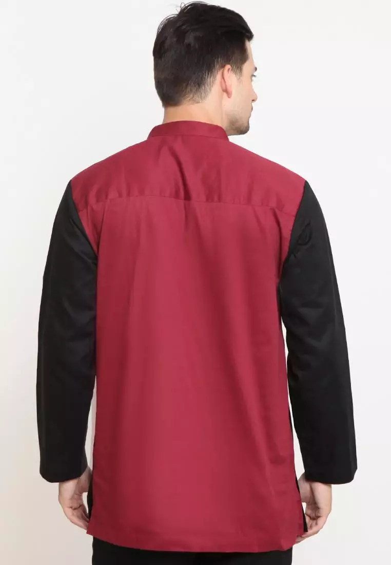 Baju Koko Pria Muslim Zayidan Ghani - Hitam