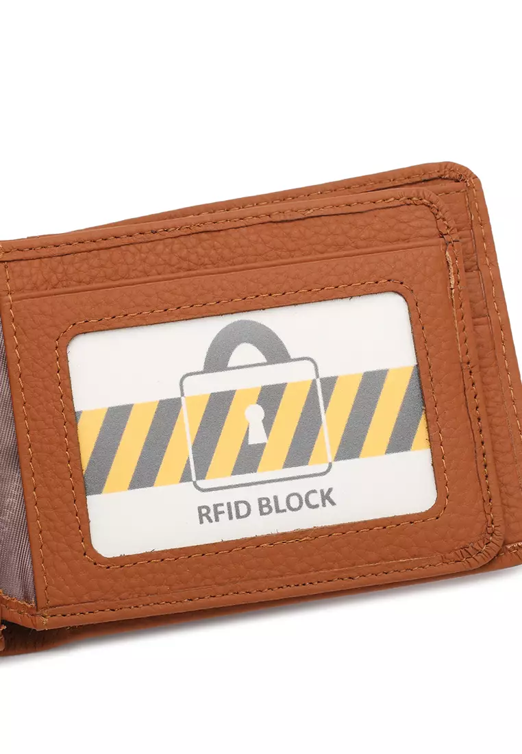 Men's Genuine Leather RFID Blocking Bi Fold Wallet