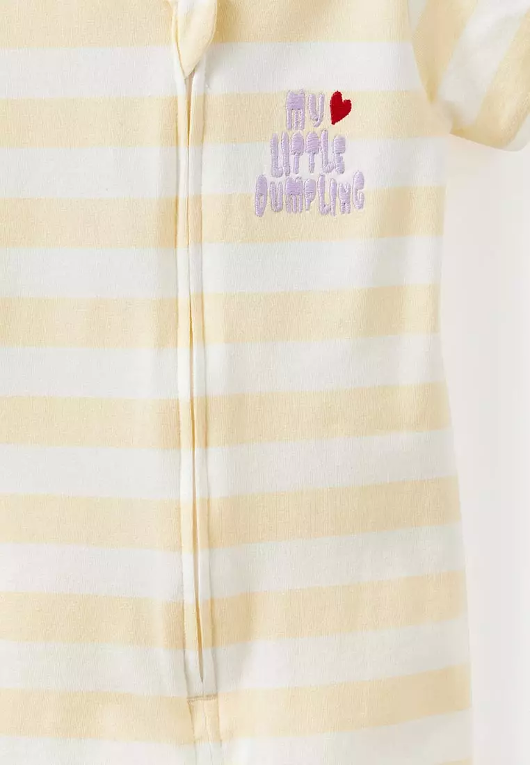 The Short Sleeves Zip Romper