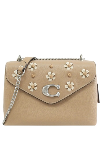 COACH Coach Tammie Shoulder Bag In Signature Canvas With Floral Whipstitch  - Beige | ZALORA Malaysia
