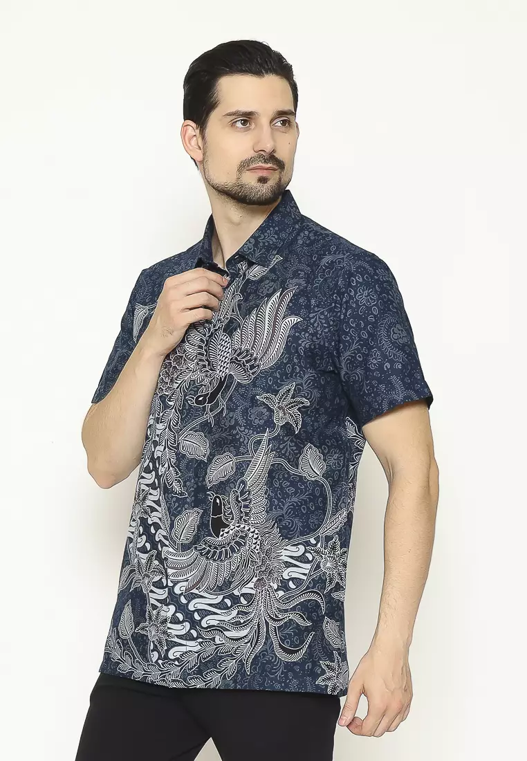 MAGINOT MAHENDRA Batik Pria Slim Fit Lengan Pendek