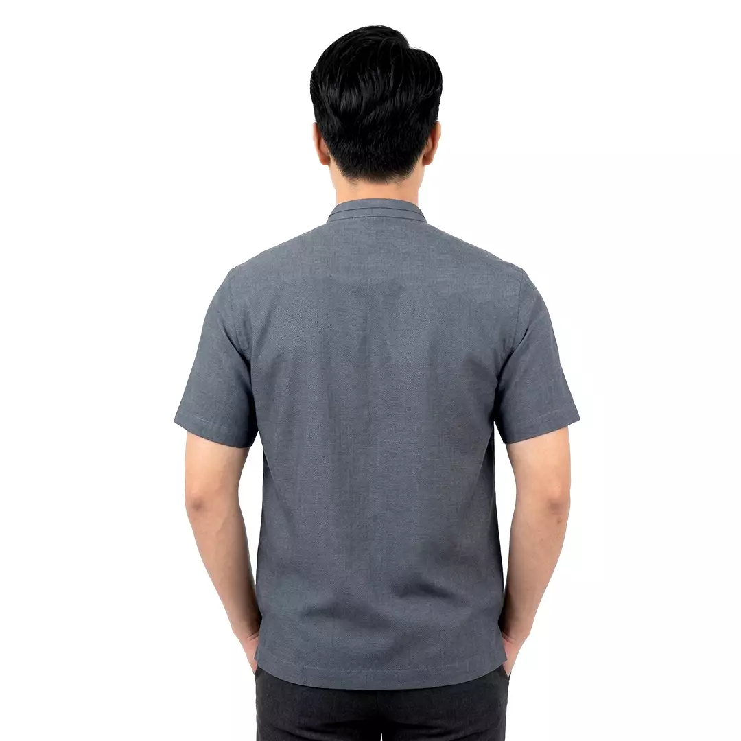 Rabbani - Kemeja Koko Muslim Pria Lengan Pendek Dewasa Yaqob Exclusive - Biru