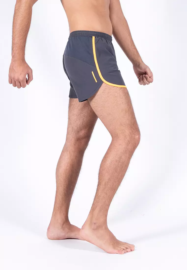 Amnig Men Aery 2" Running Shorts (Grey)