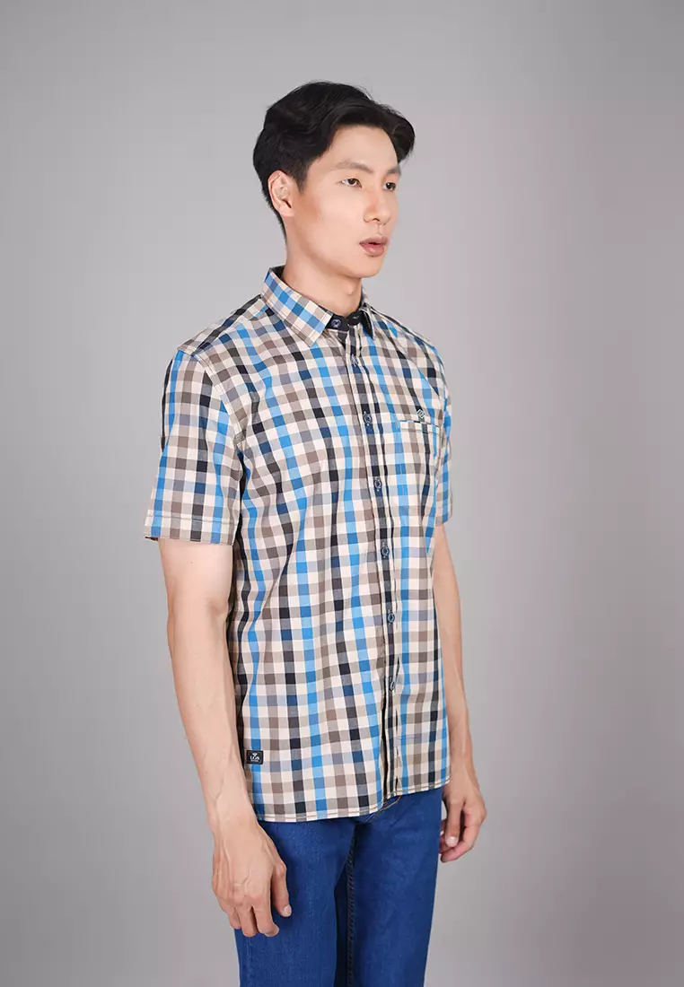 LGS - Regular Fit - Rokka Collection - Kemeja Casual Pria - Plaid Shirt - Motif Kotak - Rokka Collection - CSH
