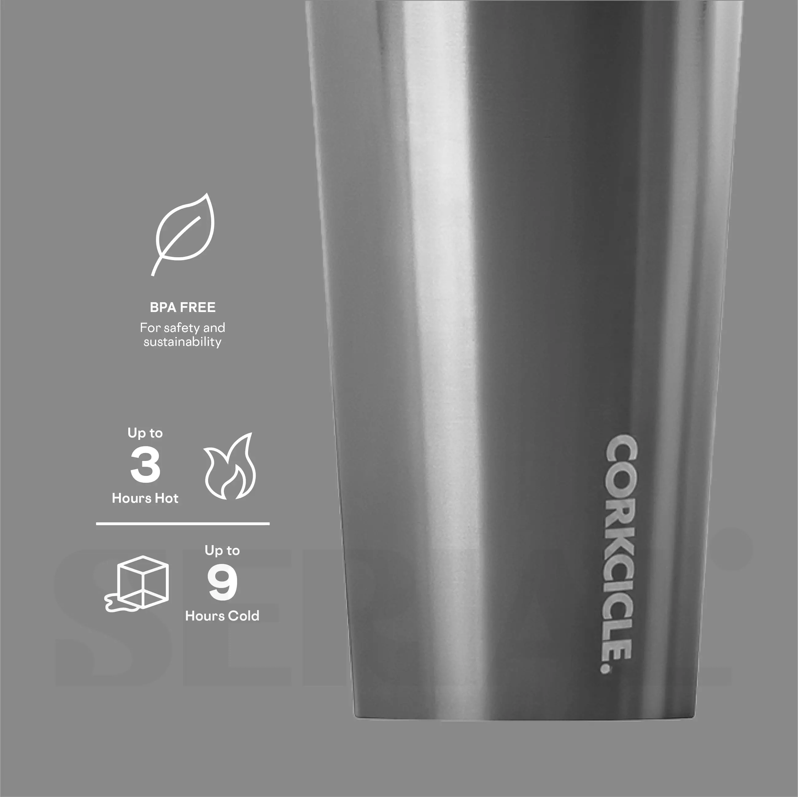 CORKCICLE® Tumbler 16oz - Metallic Gunmetal