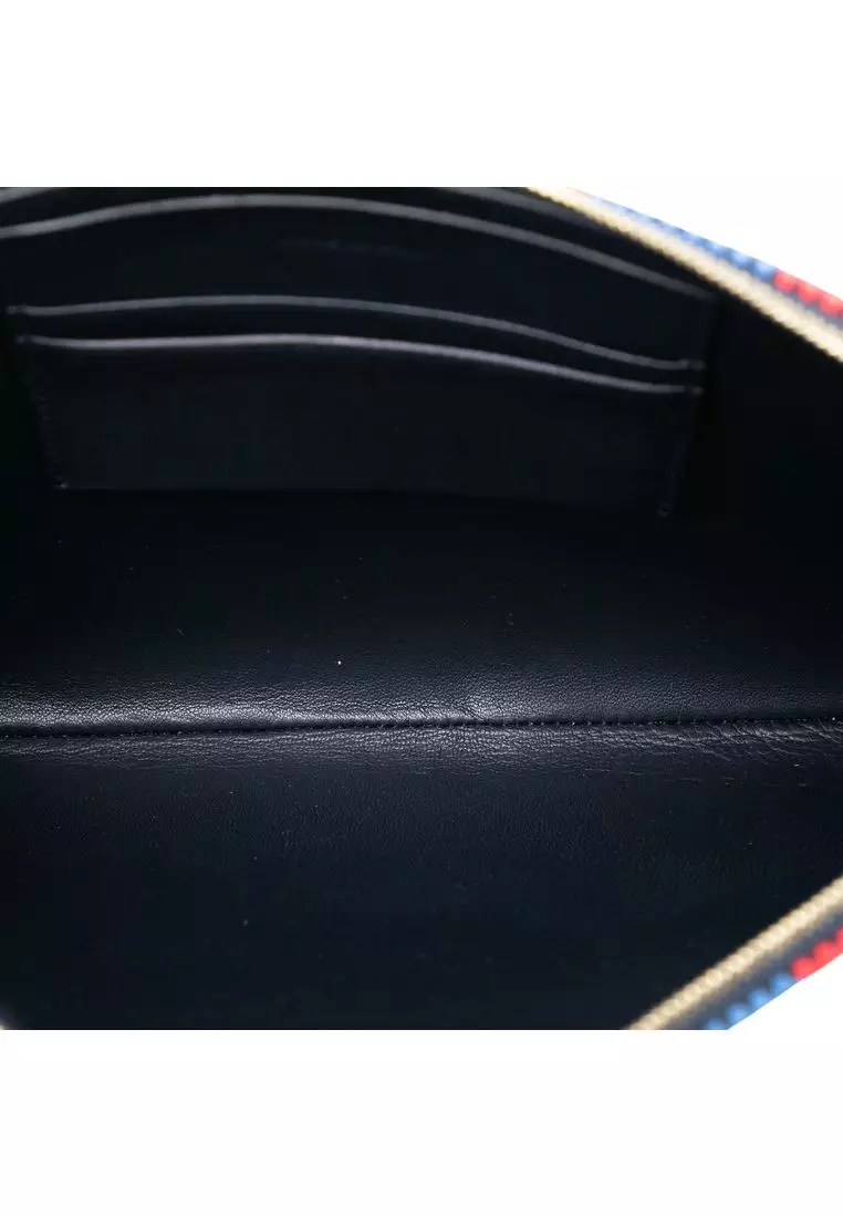 Pre-Loved Celine Canvas Striped Solo Pouch