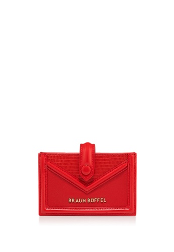 Braun Buffel red Cate Card Holder D59E0AC3CB3DBCGS_1