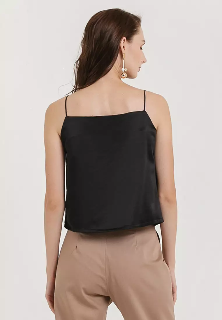 Drapery Tank Top in Black