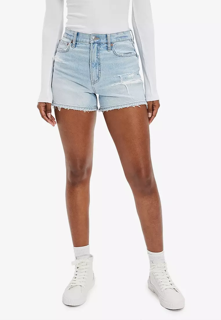 White denim 2025 boyfriend shorts