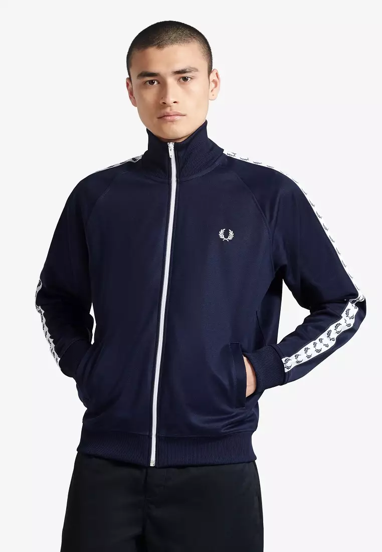 Buy Fred Perry Fred Perry J6231 Taped Track Jacket (Carbon Blue