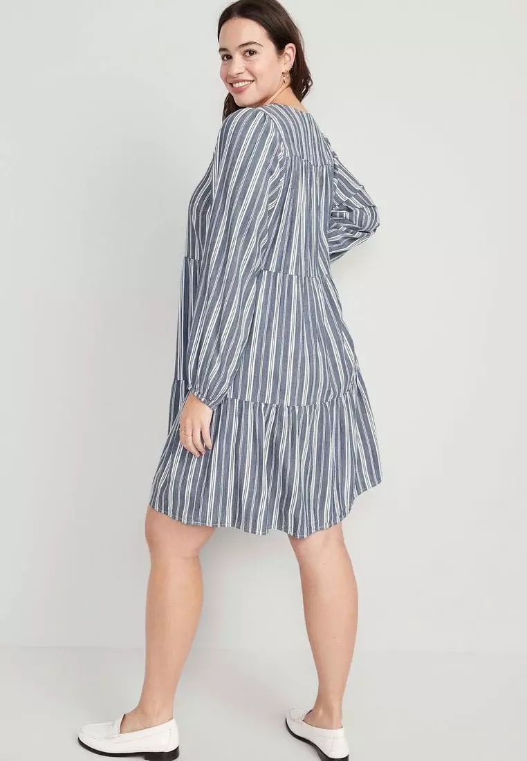 Old navy striped swing dress sales