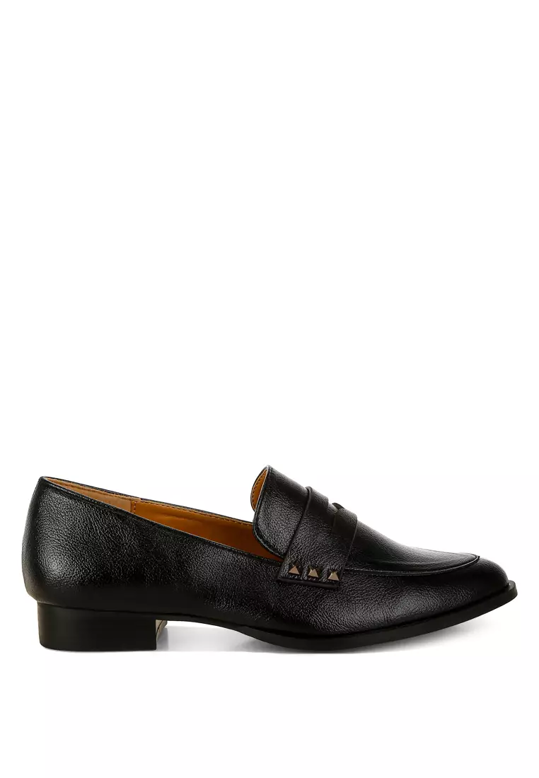 Discount on Rag & CO.  shoes - SKU: Penny Strap Metallic Loafers in Black