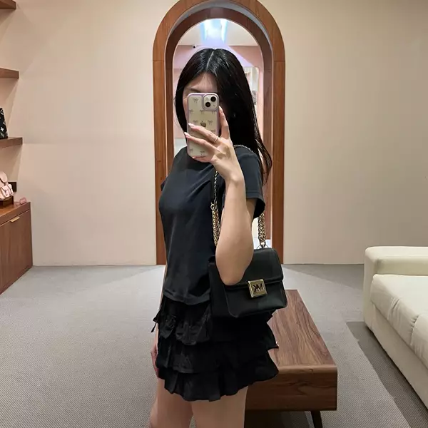 Tas MICHAEL KORS MK GOLD CHAIN SHOULDER BAG 100% ORIGINAL