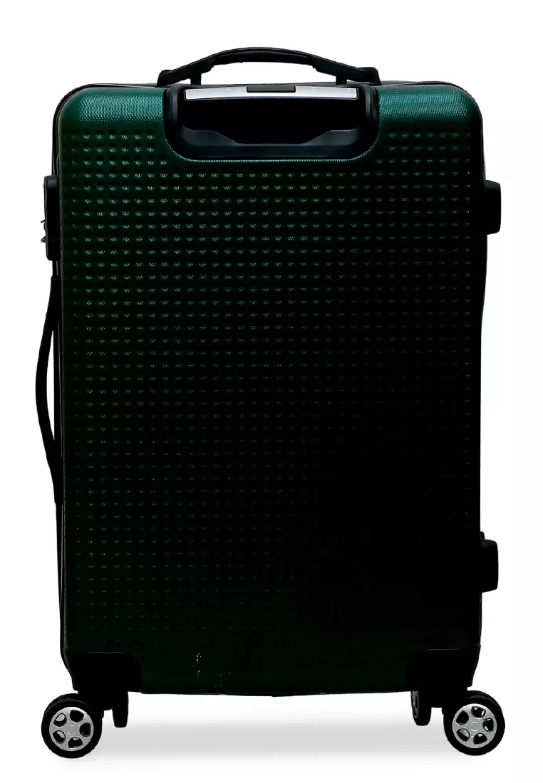 Isvara Tas Koper Hardcase One Set Unisex Large Compartment Suitcase Code Lock System Material ABS+PVC Coated ORIGINAL - Green