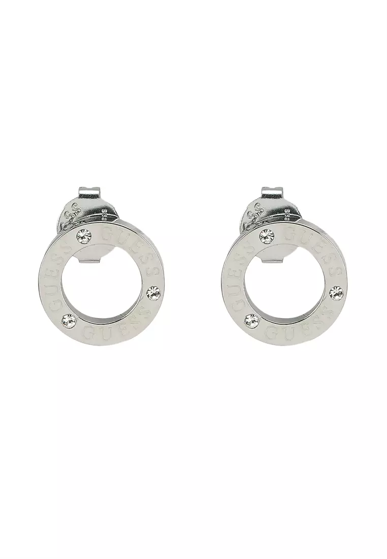 Guess silver stud earrings clearance