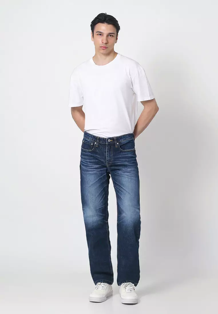 Celana Denim Pria 801 Handcrafted Indigo 3D Jeans Reguler Fit New 