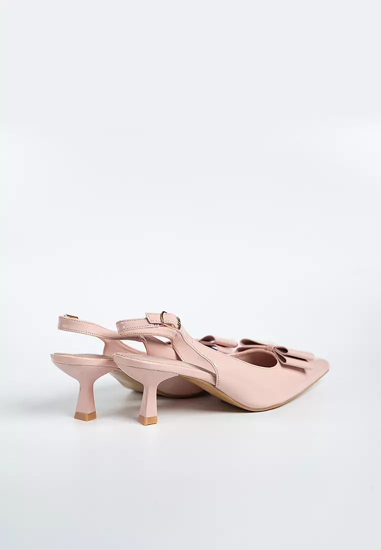 Winnie  Bow Flared Heels