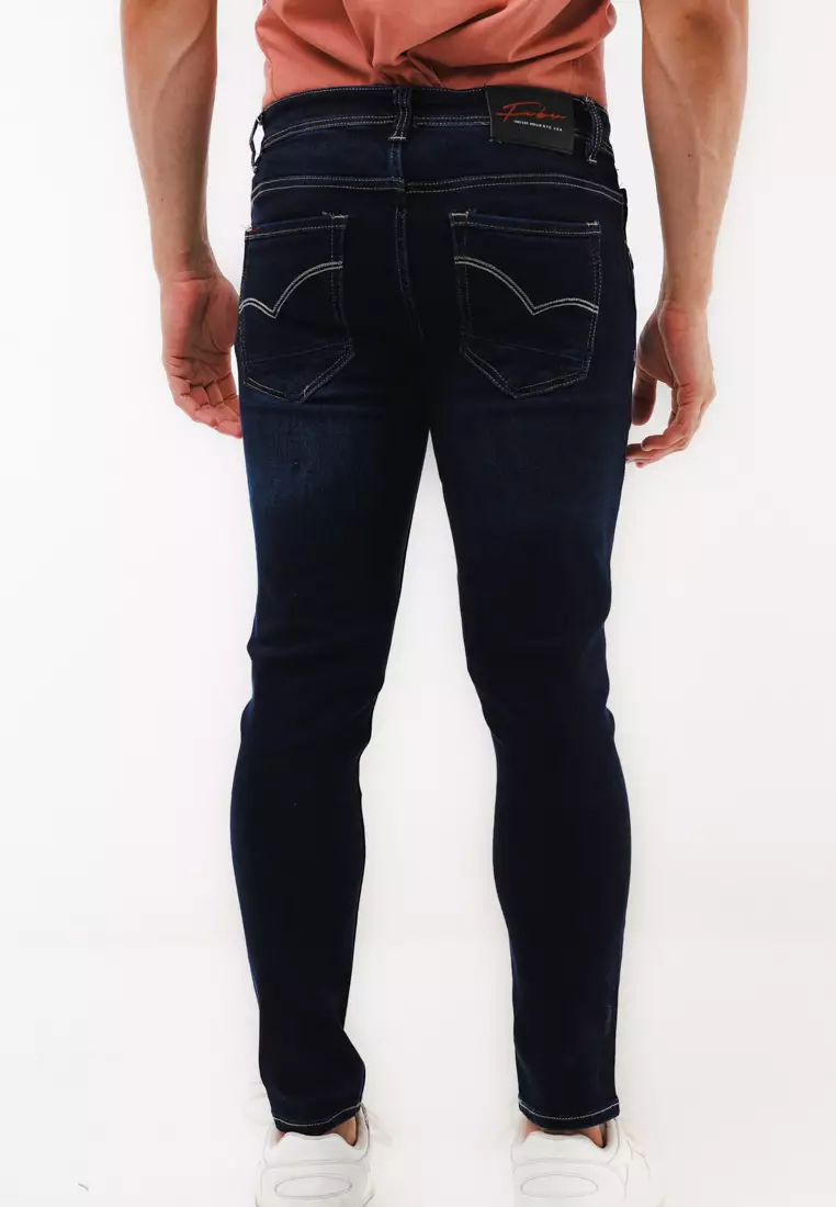 Denim Long Pants Skinny Fit Stretch