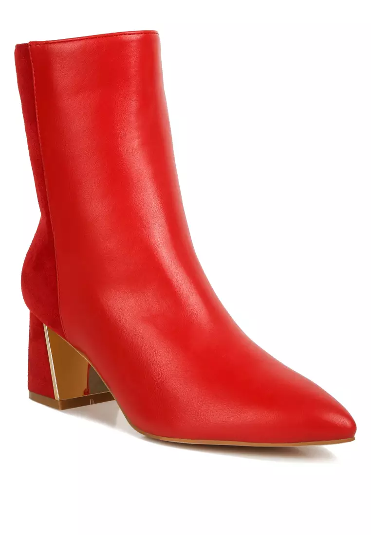 Red suede shoe boots hotsell